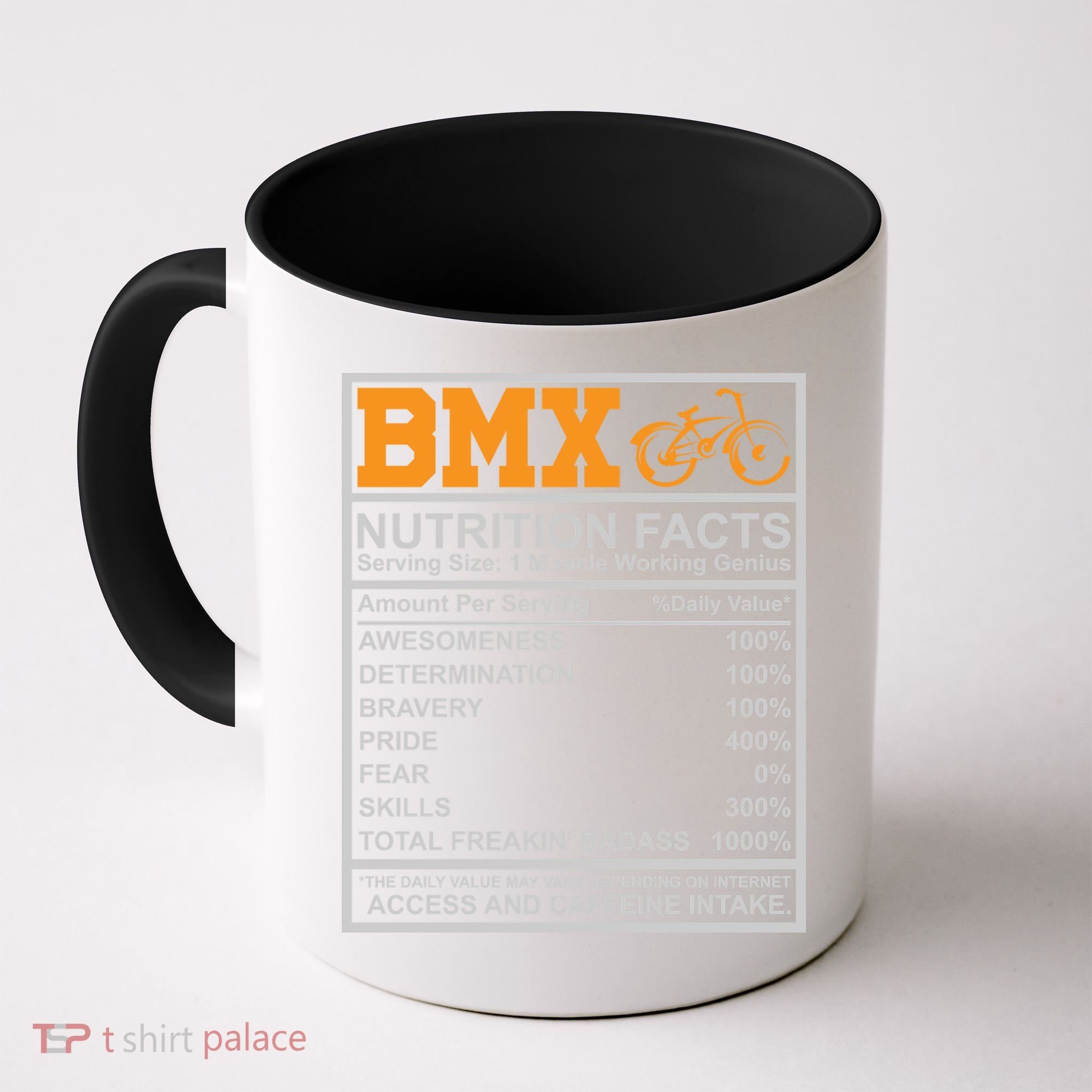 BMX Nutrition Facts Gift Cycling Coffee Mug
