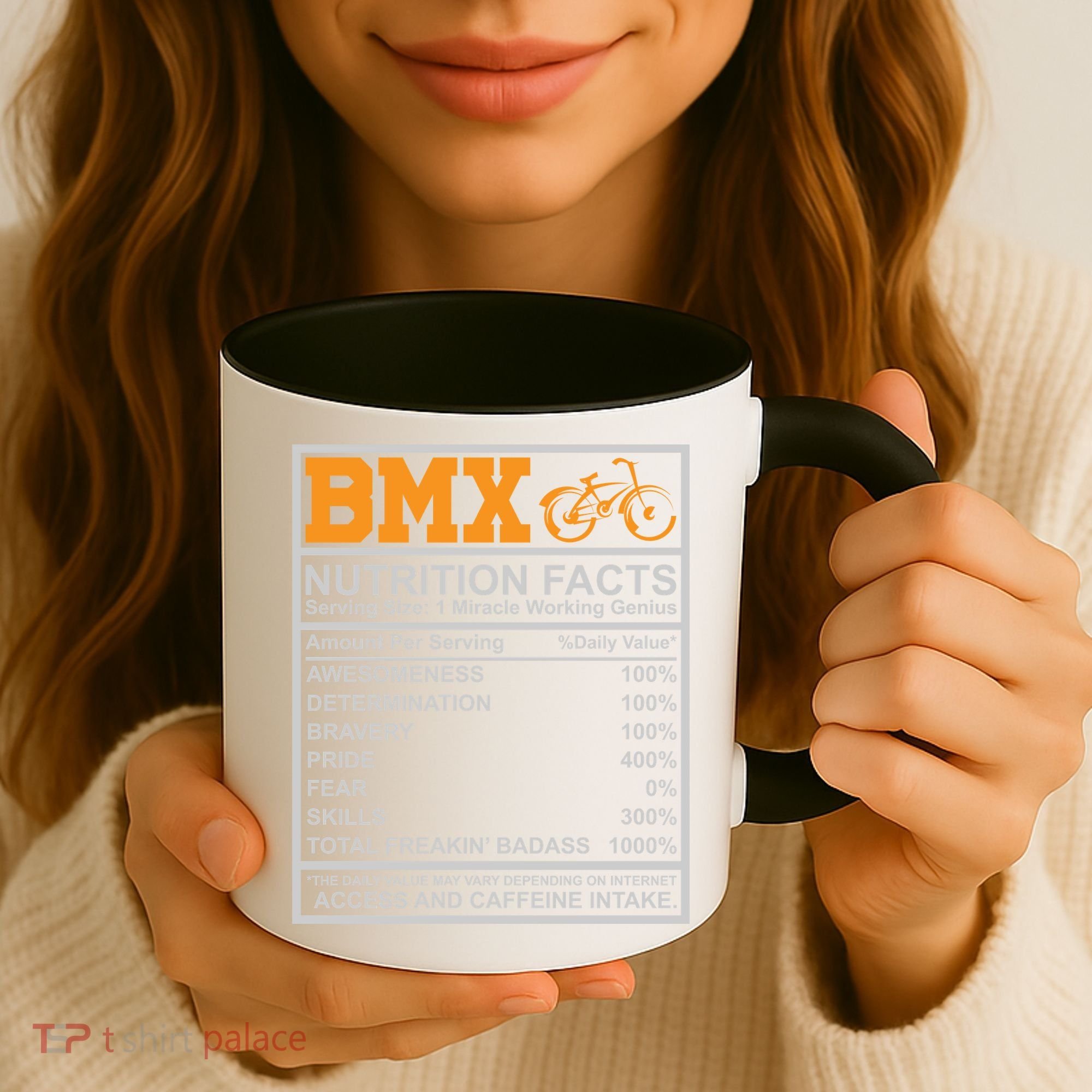 BMX Nutrition Facts Gift Cycling Coffee Mug
