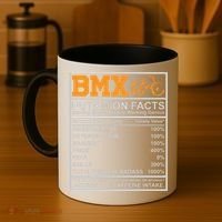 BMX Nutrition Facts Gift Cycling Coffee Mug thumb 4