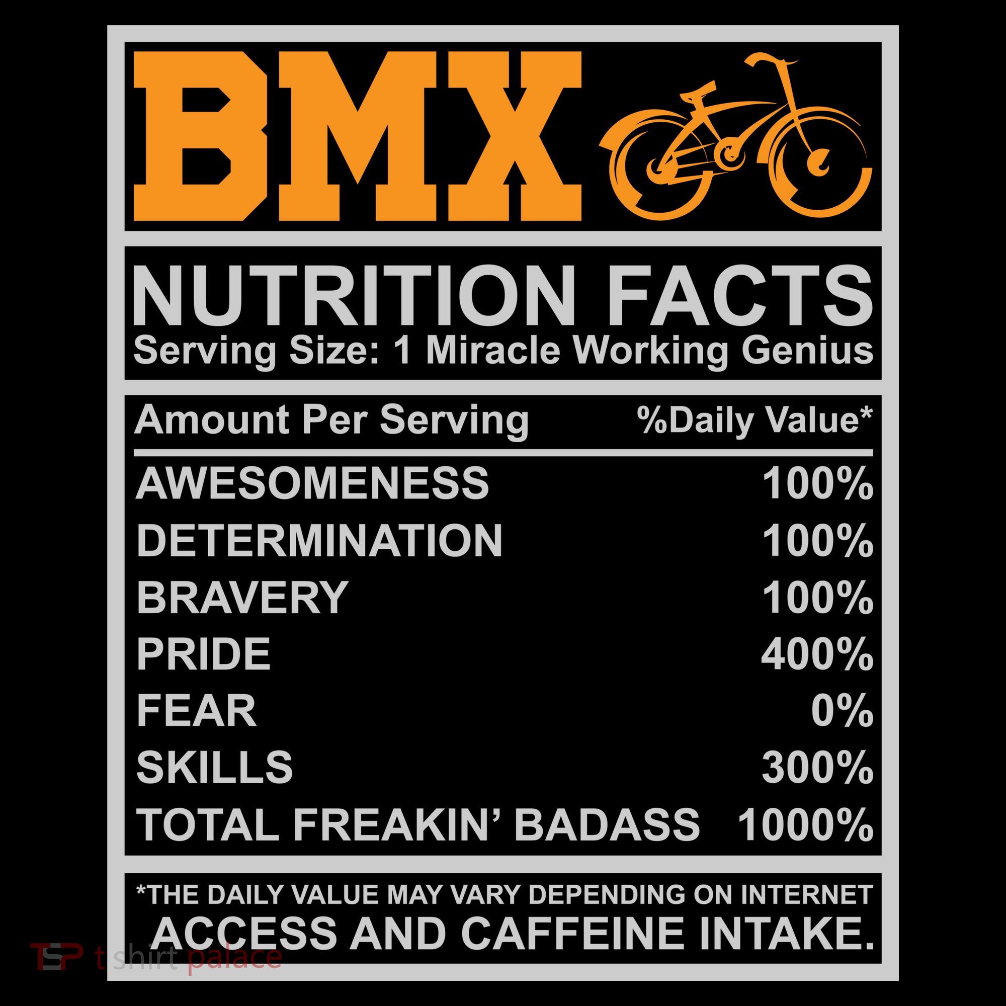 BMX Nutrition Facts Gift Cycling Coffee Mug