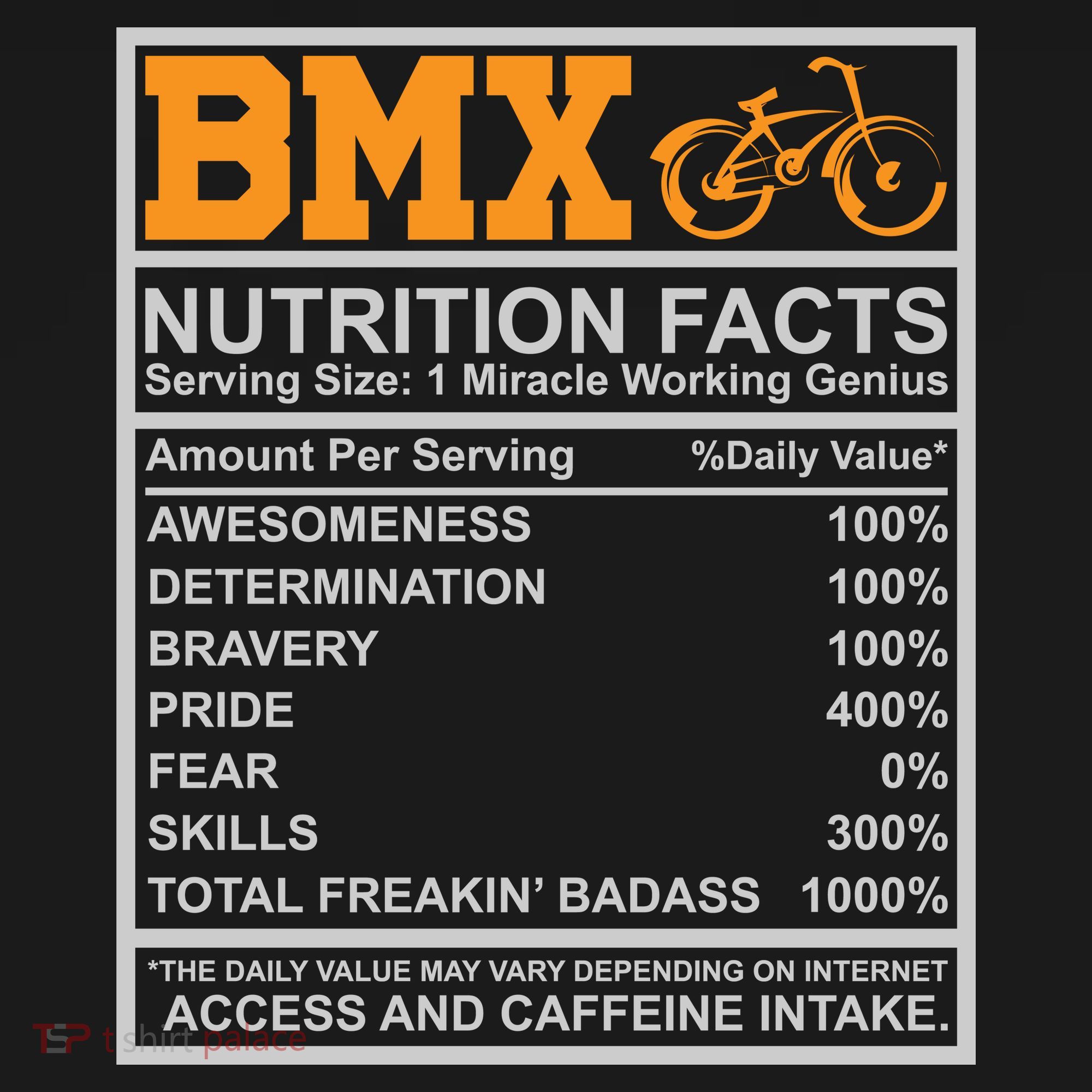 BMX Nutrition Facts Gift Cycling Coaster