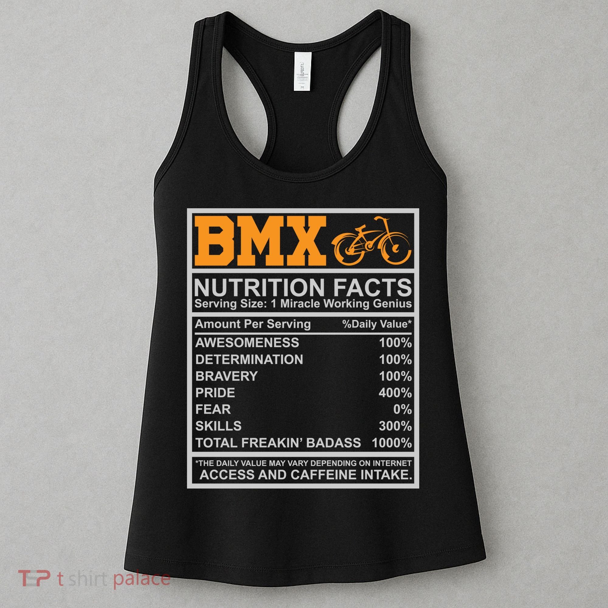 BMX Nutrition Facts Gift Cycling Women's Tank Top