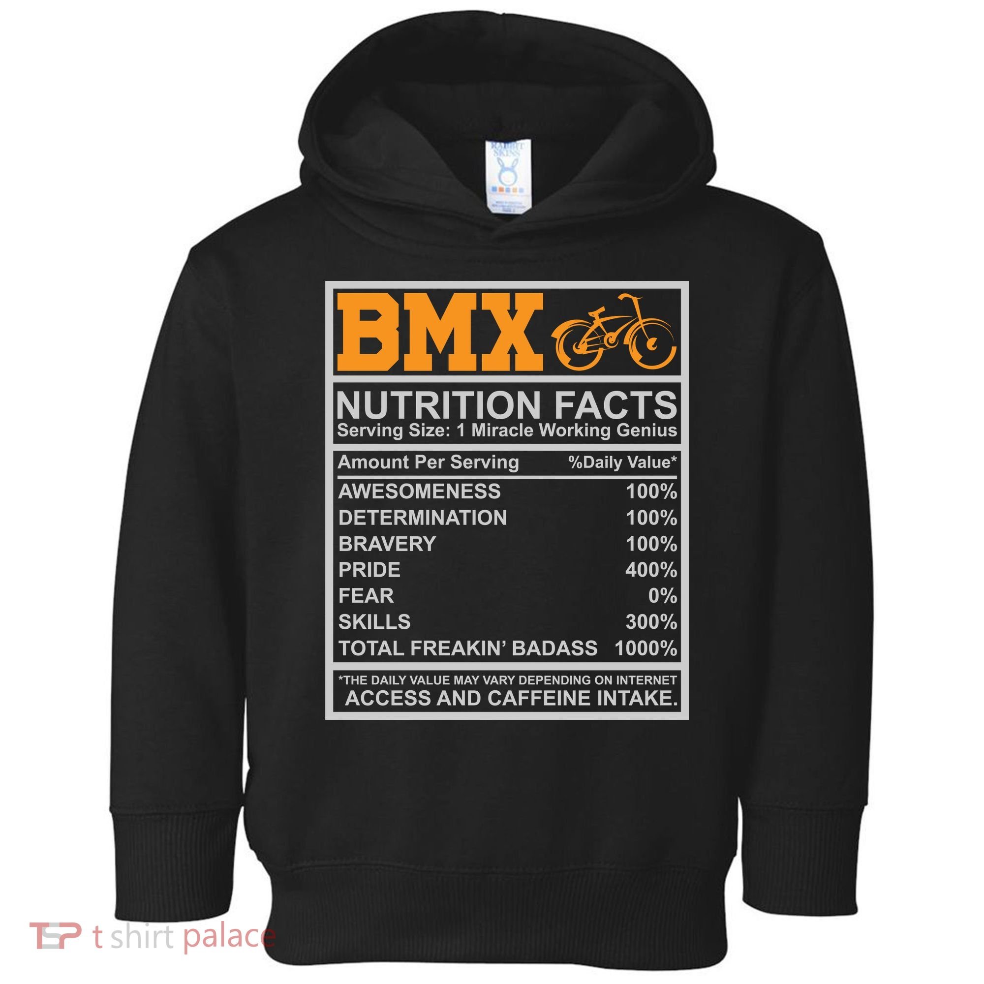 BMX Nutrition Facts Gift Cycling Toddler Hoodie