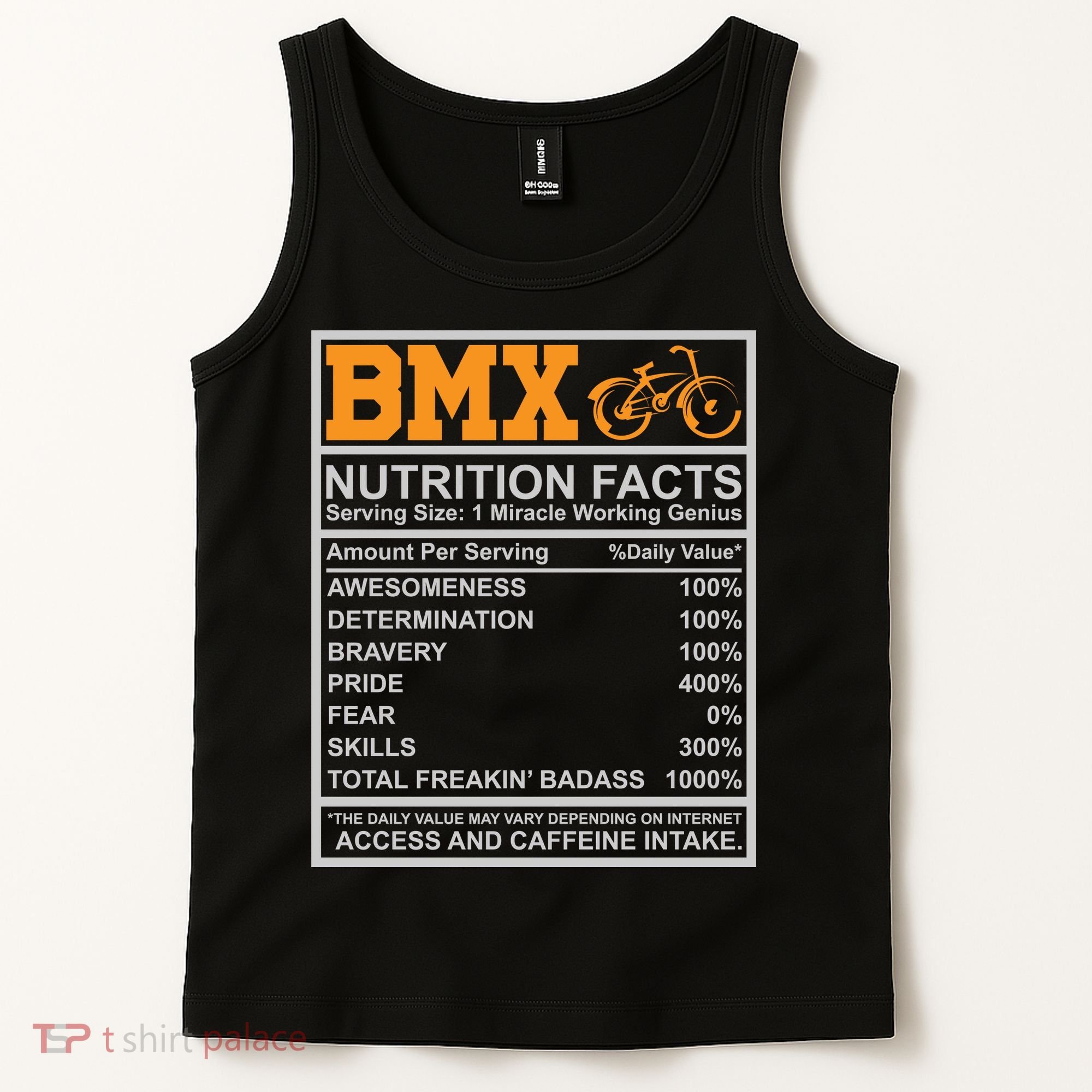 BMX Nutrition Facts Gift Cycling Tank Top