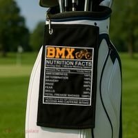 BMX Nutrition Facts Gift Cycling Golf Towel thumb 2