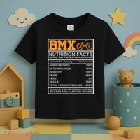 BMX Nutrition Facts Gift Cycling Toddler T-Shirt thumb 3