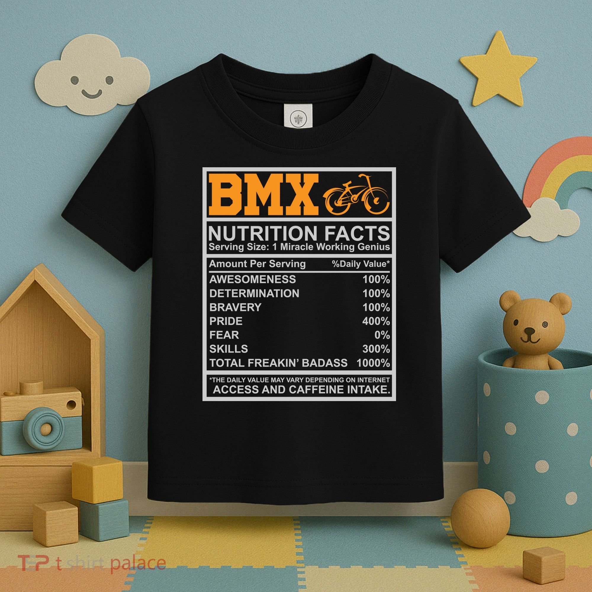BMX Nutrition Facts Gift Cycling Toddler T-Shirt