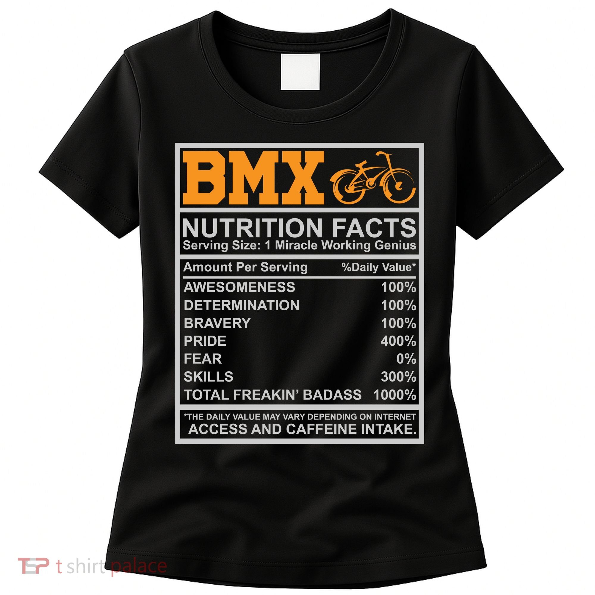 BMX Nutrition Facts Gift Cycling Women's T-Shirt