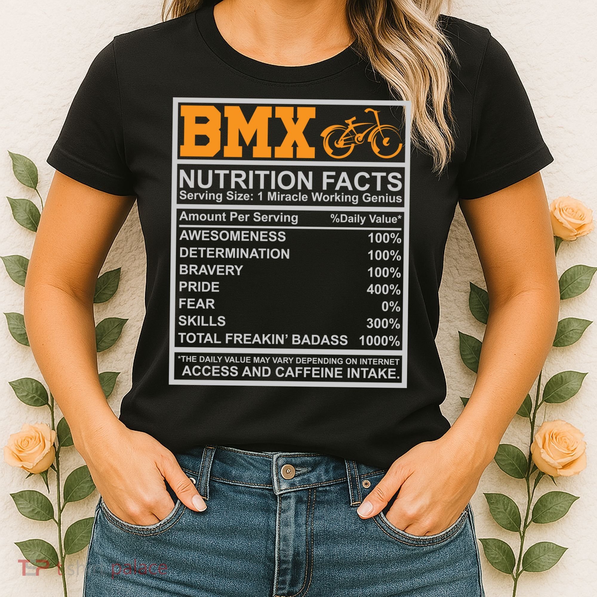 BMX Nutrition Facts Gift Cycling Women's T-Shirt