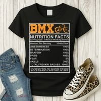 BMX Nutrition Facts Gift Cycling Women's T-Shirt thumb 3