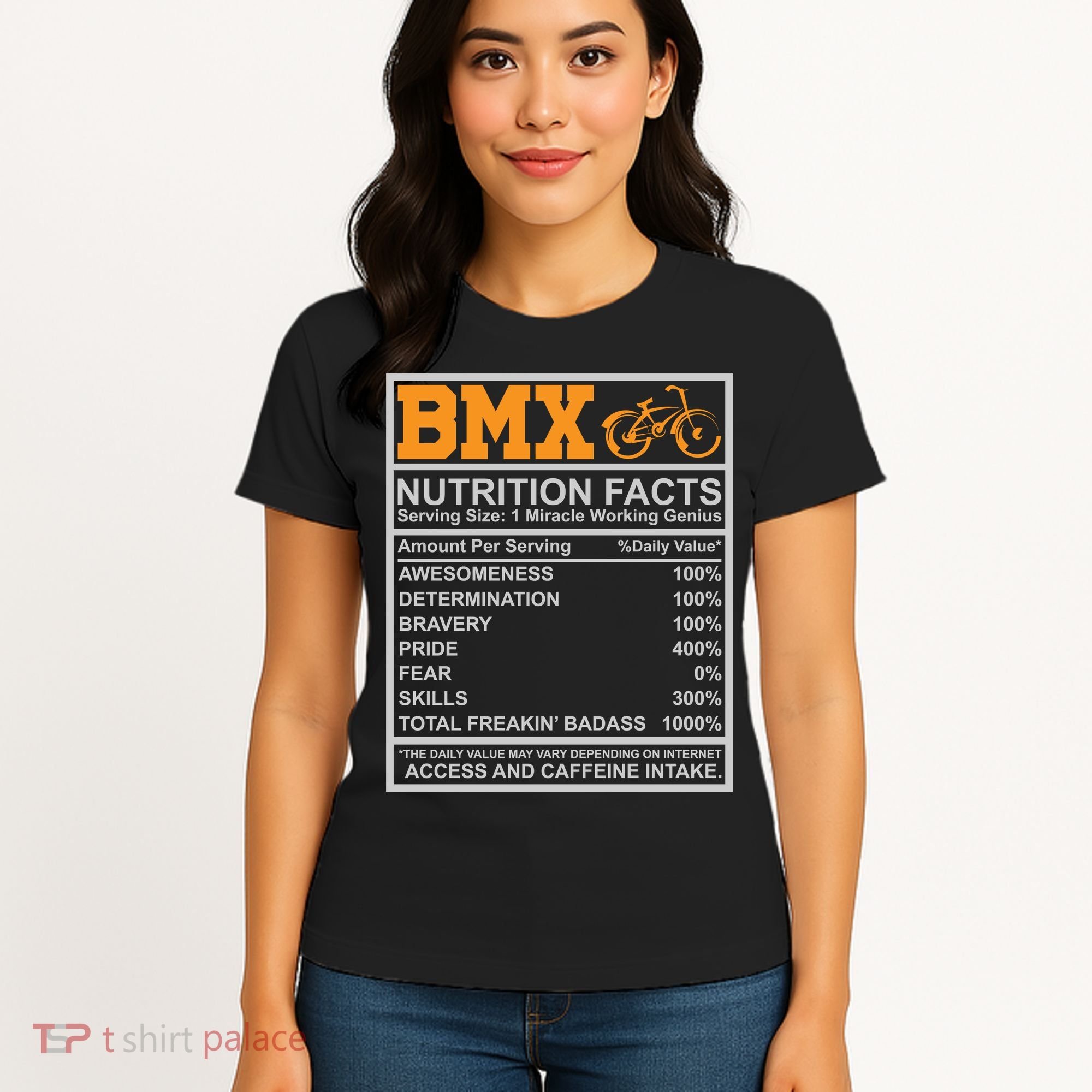 BMX Nutrition Facts Gift Cycling Women's T-Shirt
