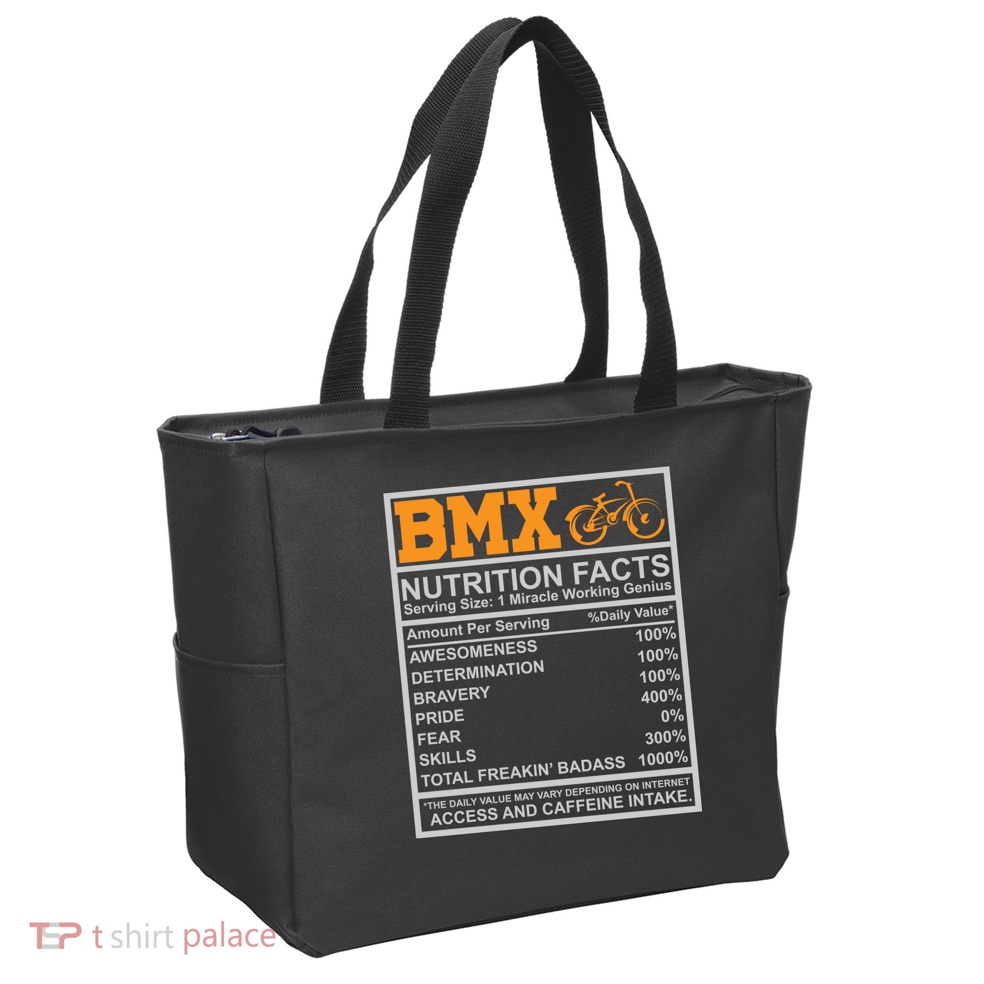 BMX Nutrition Facts Gift Cycling Tote Bag
