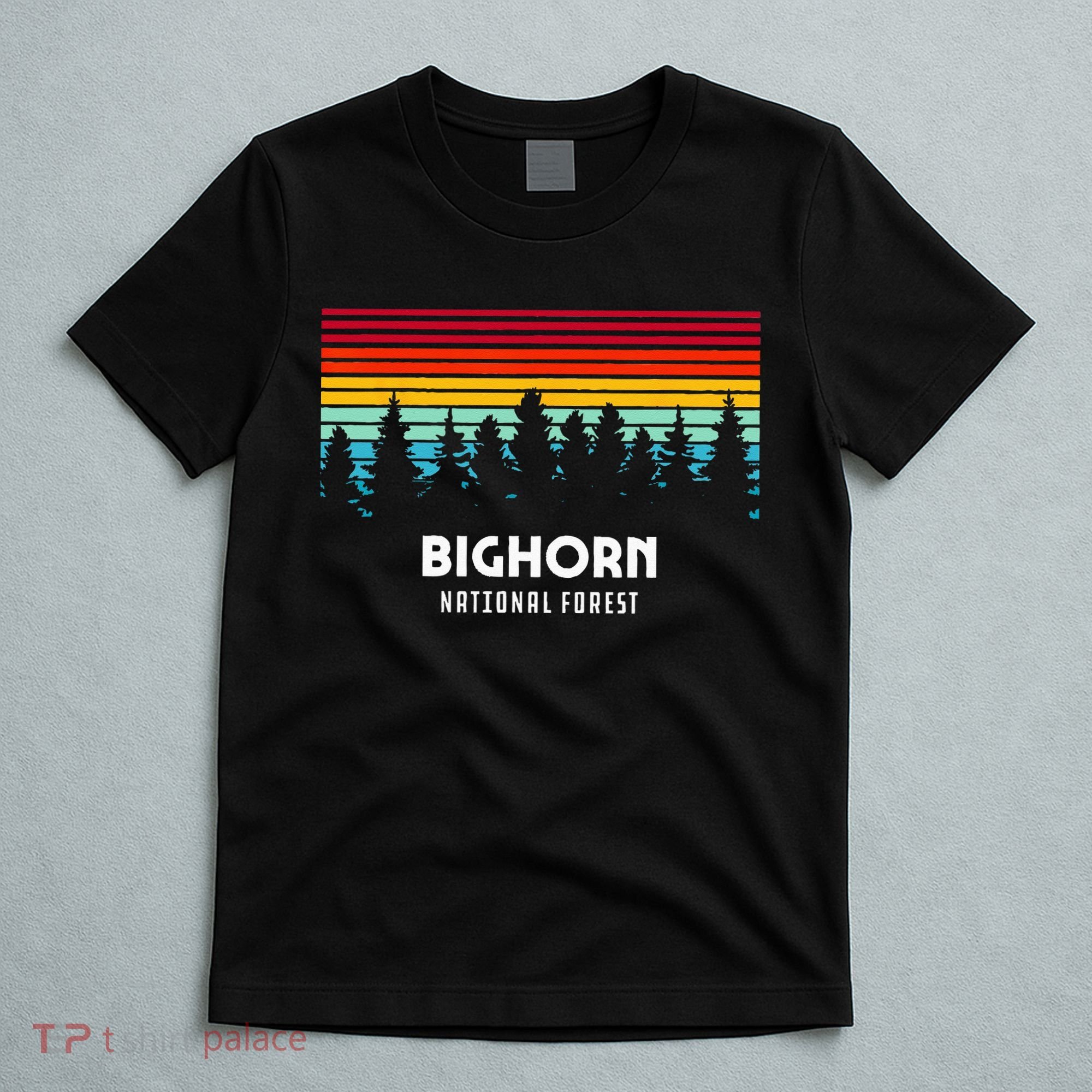 Bighorn National Forest Wyoming Retro Outdoor Adventure T-Shirt