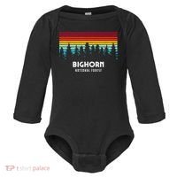 Bighorn National Forest Wyoming Retro Outdoor Adventure Baby Long Sleeve Bodysuit thumb 0