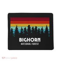 Bighorn National Forest Wyoming Retro Outdoor Adventure Mousepad thumb 0