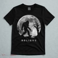 Bigfoot Night Full Moon I Believe Sasquatch Men Kids T-Shirt thumb 5