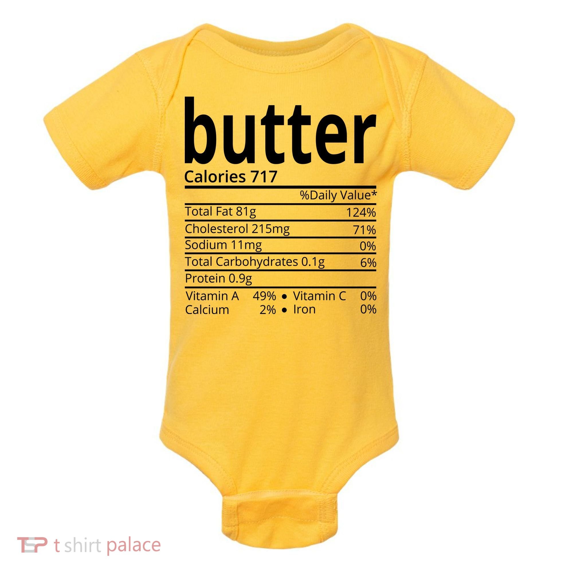 Butter Nutritional Facts Thanksgiving Matching Family Costume Baby Bodysuit