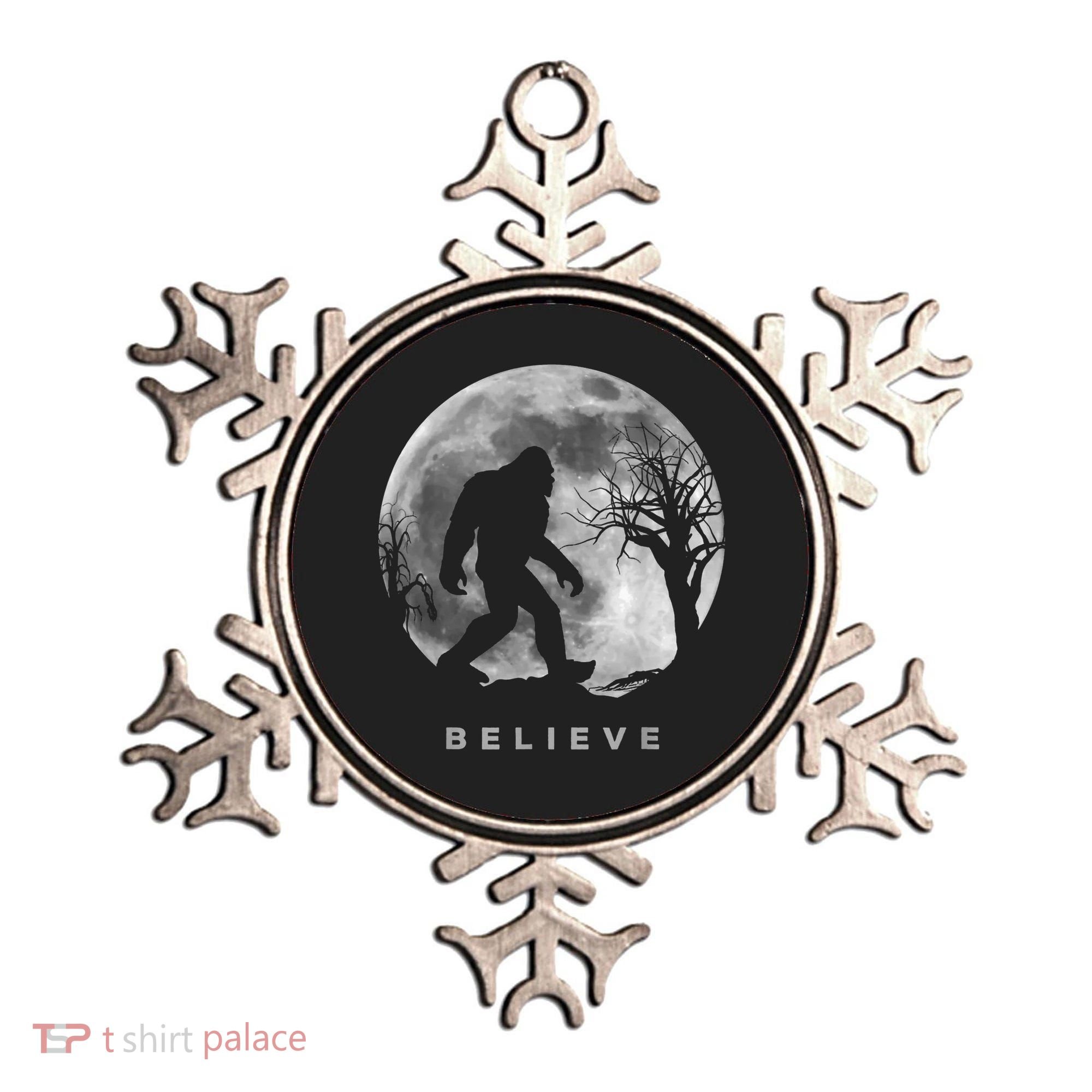 Bigfoot Night Full Moon I Believe Sasquatch Ornament