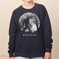 Bigfoot Night Full Moon I Believe Sasquatch Women's Sweatshirt thumb 0