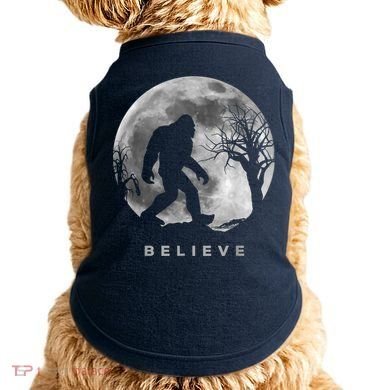 Bigfoot Night Full Moon I Believe Sasquatch Doggie Tank