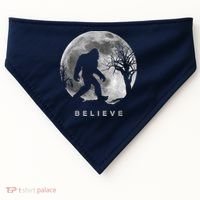 Bigfoot Night Full Moon I Believe Sasquatch USA-Made Doggie Bandana thumb 0