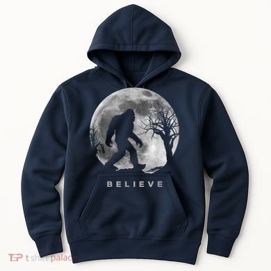 Bigfoot Night Full Moon I Believe Sasquatch Hoodie