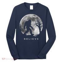 Bigfoot Night Full Moon I Believe Sasquatch Long Sleeve Shirt thumb 0