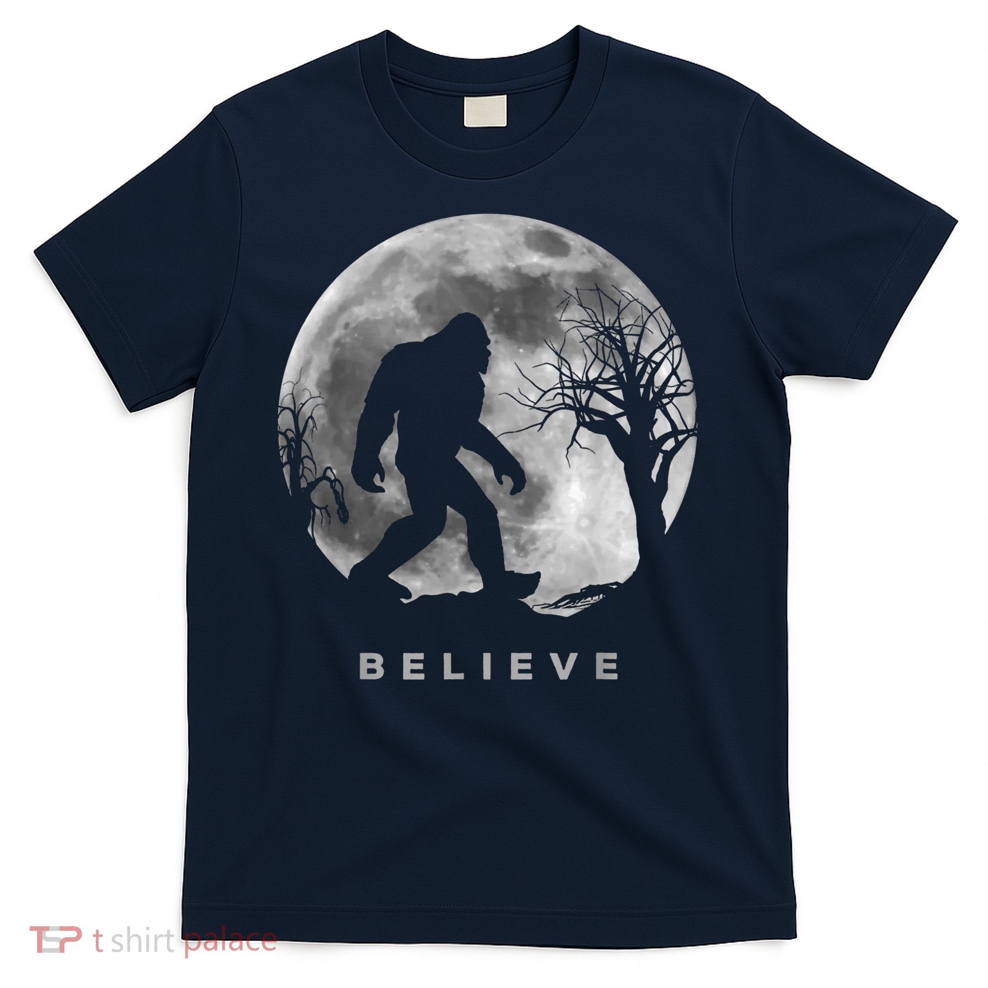 Bigfoot Night Full Moon I Believe Sasquatch T-Shirt