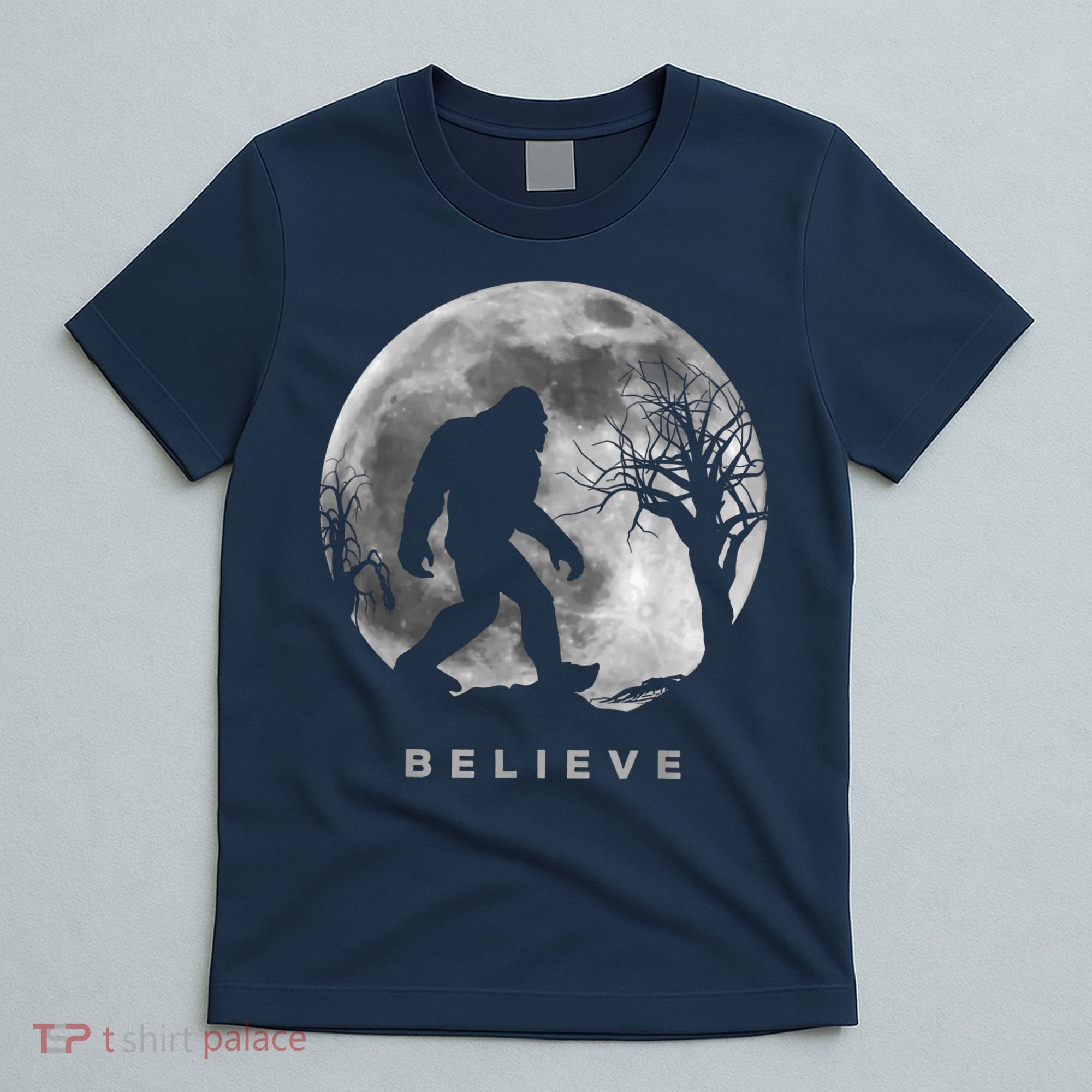 Bigfoot Night Full Moon I Believe Sasquatch T-Shirt