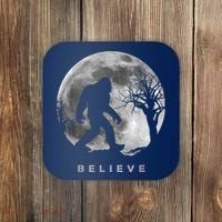 Bigfoot Night Full Moon I Believe Sasquatch Coaster thumb 0