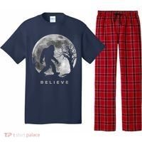 Bigfoot Night Full Moon I Believe Sasquatch Pajama Set thumb 0