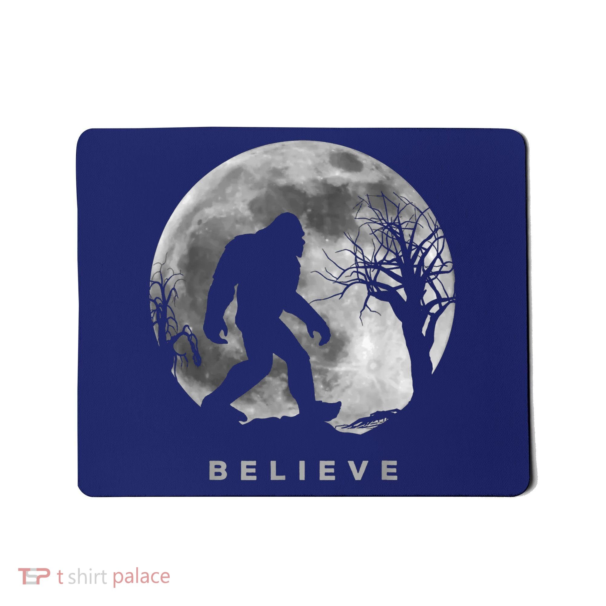 Bigfoot Night Full Moon I Believe Sasquatch Mousepad