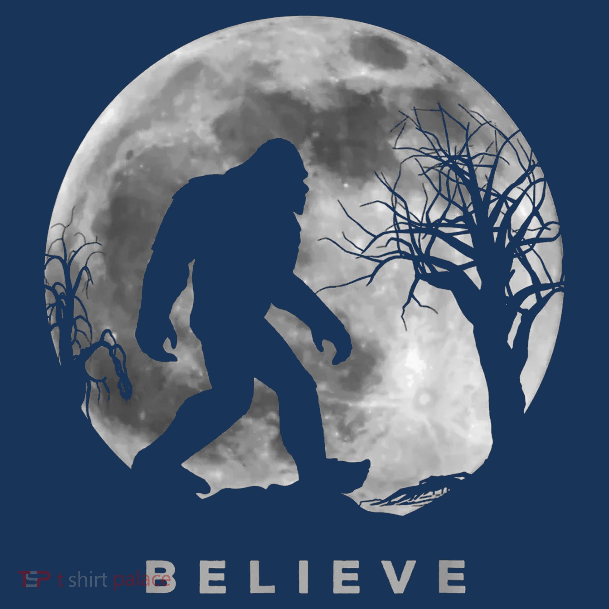 Bigfoot Night Full Moon I Believe Sasquatch Baby Bodysuit
