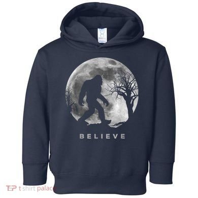 Bigfoot Night Full Moon I Believe Sasquatch Toddler Hoodie