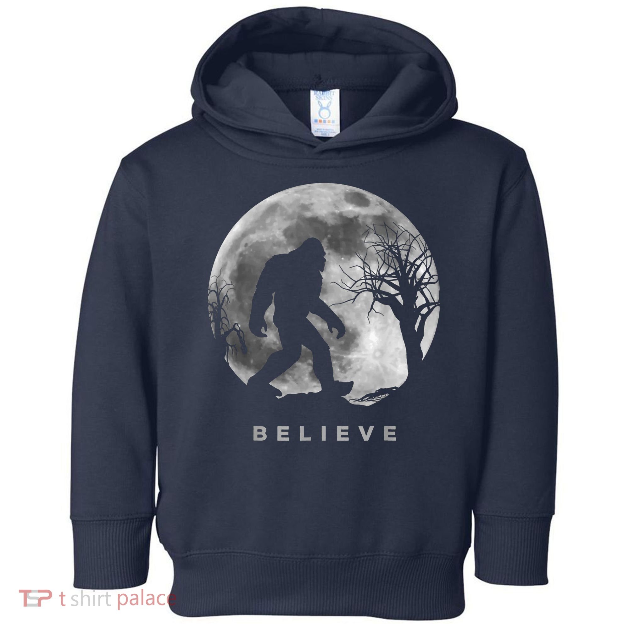 Bigfoot Night Full Moon I Believe Sasquatch Toddler Hoodie