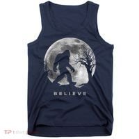Bigfoot Night Full Moon I Believe Sasquatch Tank Top thumb 0