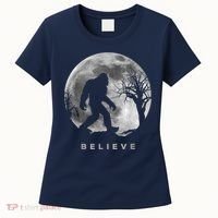 Bigfoot Night Full Moon I Believe Sasquatch Women's T-Shirt thumb 0