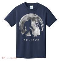 Bigfoot Night Full Moon I Believe Sasquatch Kids T-Shirt thumb 0