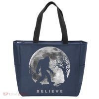 Bigfoot Night Full Moon I Believe Sasquatch Tote Bag thumb 0
