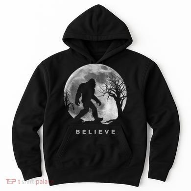 Bigfoot Night Full Moon I Believe Sasquatch Hoodie