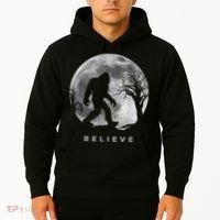 Bigfoot Night Full Moon I Believe Sasquatch Hoodie thumb 2