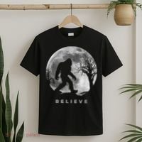 Bigfoot Night Full Moon I Believe Sasquatch T-Shirt thumb 2