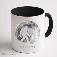 Bigfoot Night Full Moon I Believe Sasquatch Coffee Mug thumb 1