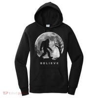 Bigfoot Night Full Moon I Believe Sasquatch Women's Hoodie thumb 0