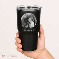 Bigfoot Night Full Moon I Believe Sasquatch Tumbler thumb 2