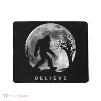 Bigfoot Night Full Moon I Believe Sasquatch Mousepad thumb 0