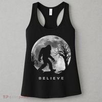 Bigfoot Night Full Moon I Believe Sasquatch Women's Tank Top thumb 3