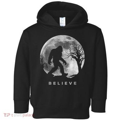 Bigfoot Night Full Moon I Believe Sasquatch Toddler Hoodie