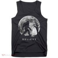 Bigfoot Night Full Moon I Believe Sasquatch Tank Top thumb 0