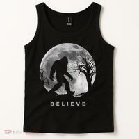 Bigfoot Night Full Moon I Believe Sasquatch Tank Top thumb 2